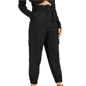 Culpos X Inc Faux-leather Cargo Pants